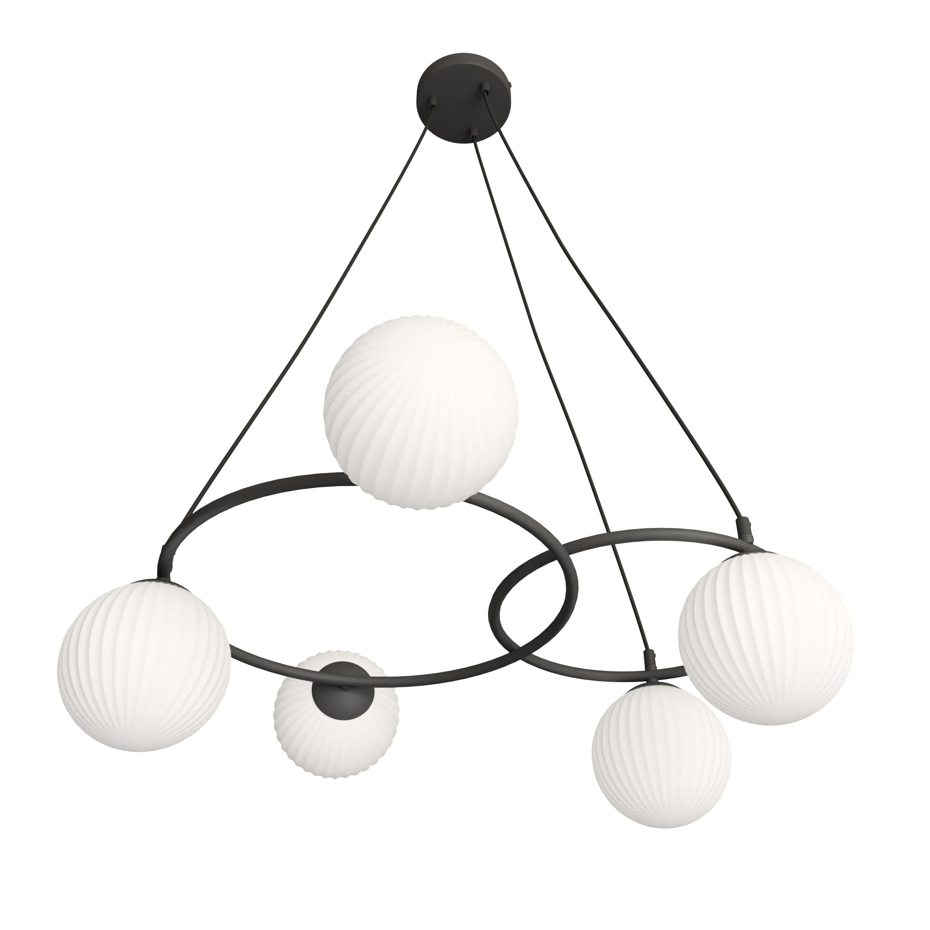 Emibig Libra Pendelleuchte 5x10 W weiß-schwarz 1379/5