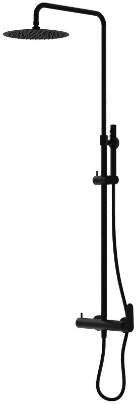LaVita Cetus Duschset Wandmontage mit Kopfbrause schwarz 5900378341949