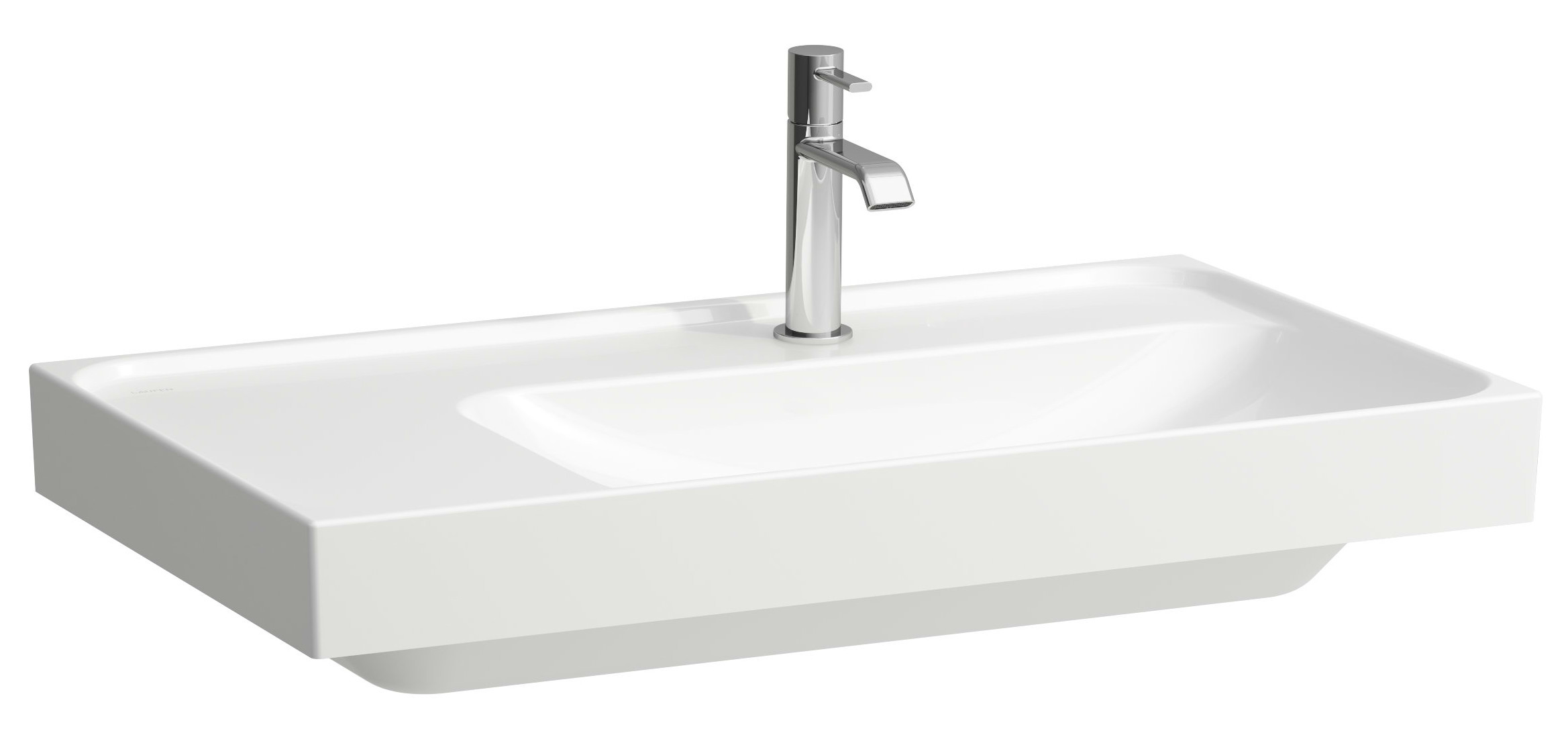 Laufen Meda Waschbecken 80x46 cm rechteckig Klassisch-Möbel weiß glanz H8171154001091