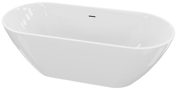 LaVita Irun Freistehende Badewanne 160x73 cm oval weiß 5900378345138