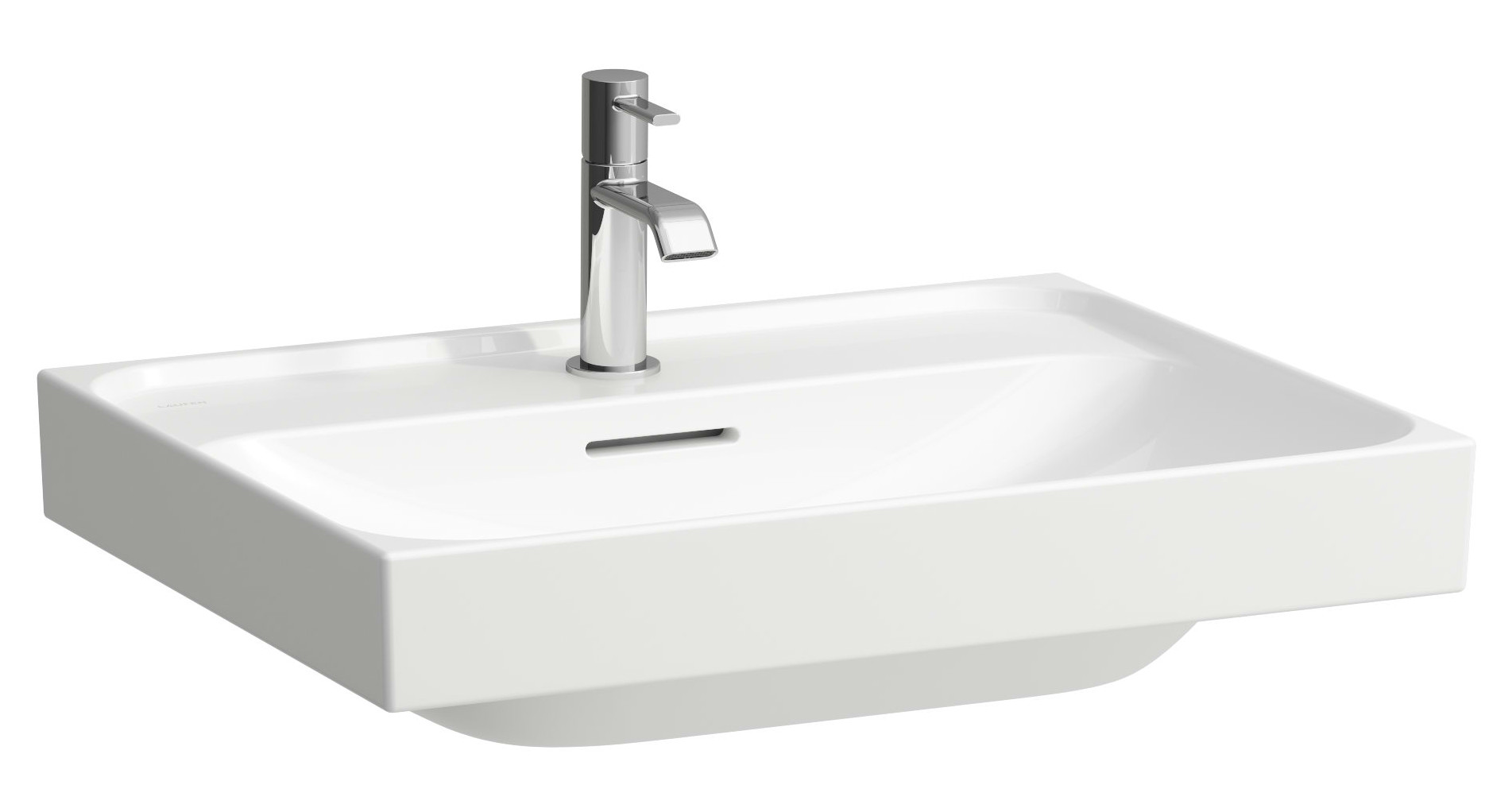 Laufen Meda Waschbecken 60x46 cm rechteckig Klassisch weiß glanz H8161130001041