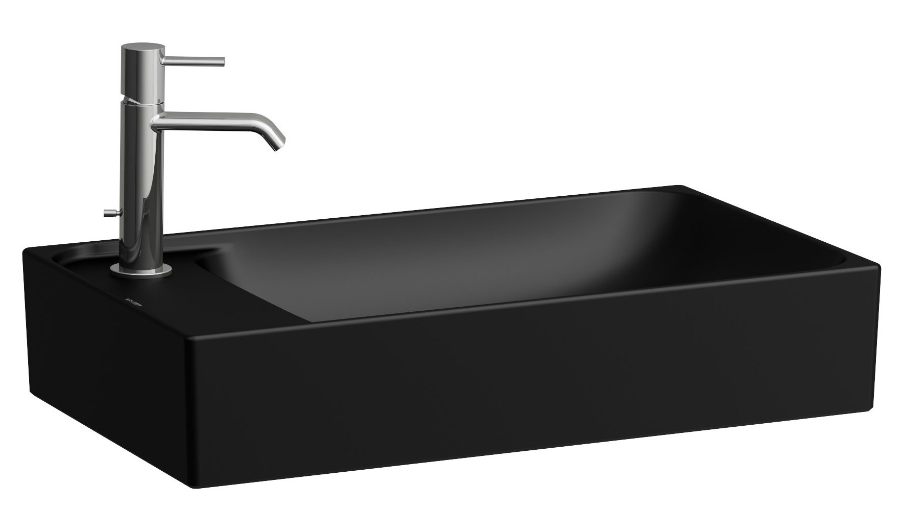 Laufen Meda Waschbecken 60x35 cm rechteckig Aufsatzwaschbecken schwarz matte H8121137161131