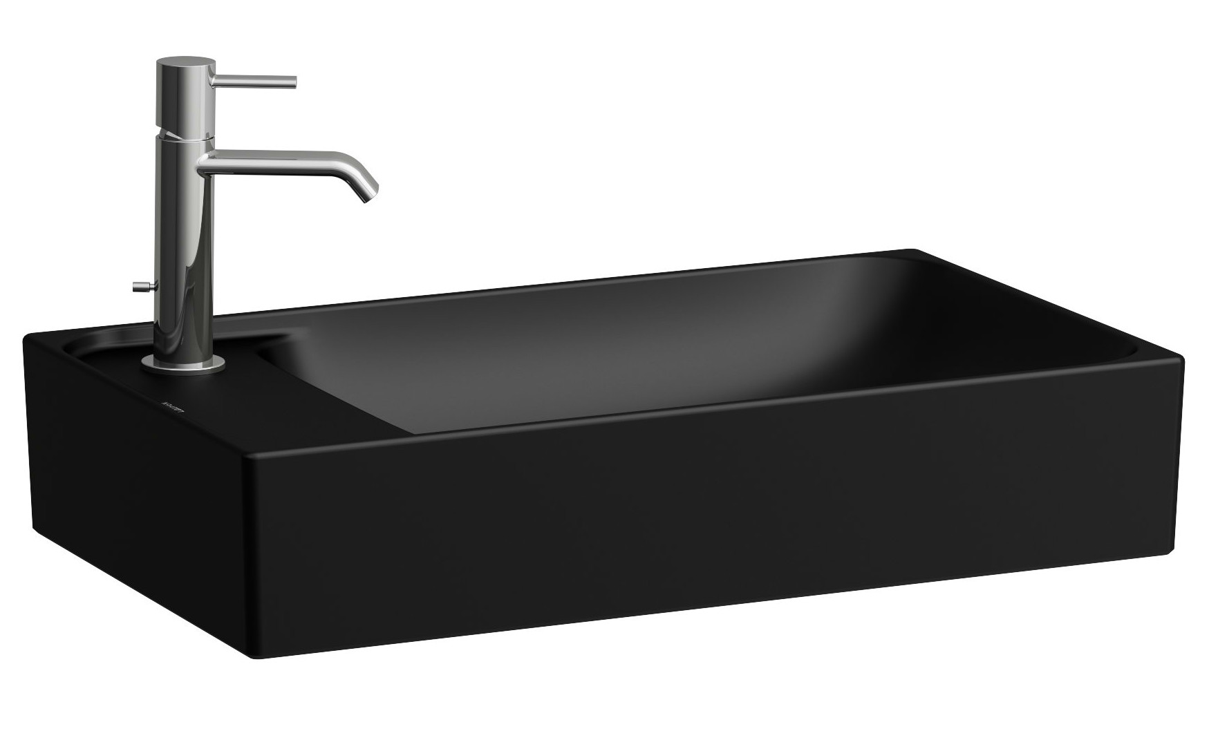 Laufen Meda Waschbecken 60x35 cm rechteckig Aufsatzwaschbecken schwarz matte H8121137161051
