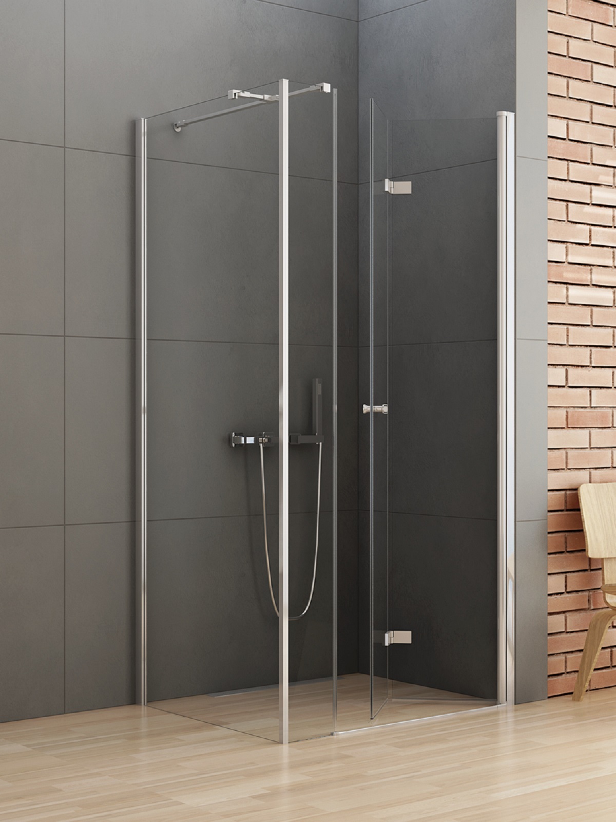 New Trendy New Soleo Dusche 100x70 cm rechteckig chrom Glanz/durchsichtiges Glas K-0620