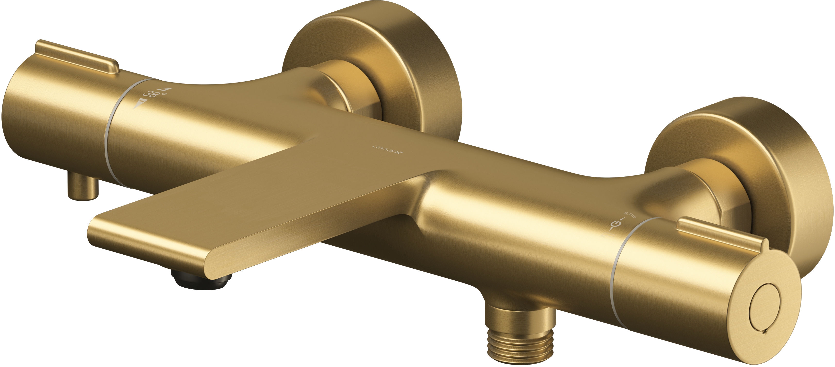 Cersanit Virgo badewannen- und duscharmatur Wand mit Thermostat gold S951-868