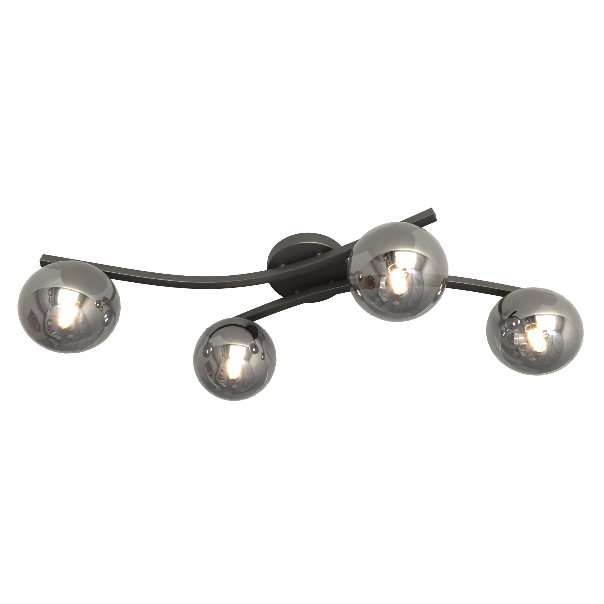Emibig Opus Deckenlampe 4x10 W schwarz-graphit 1391/4