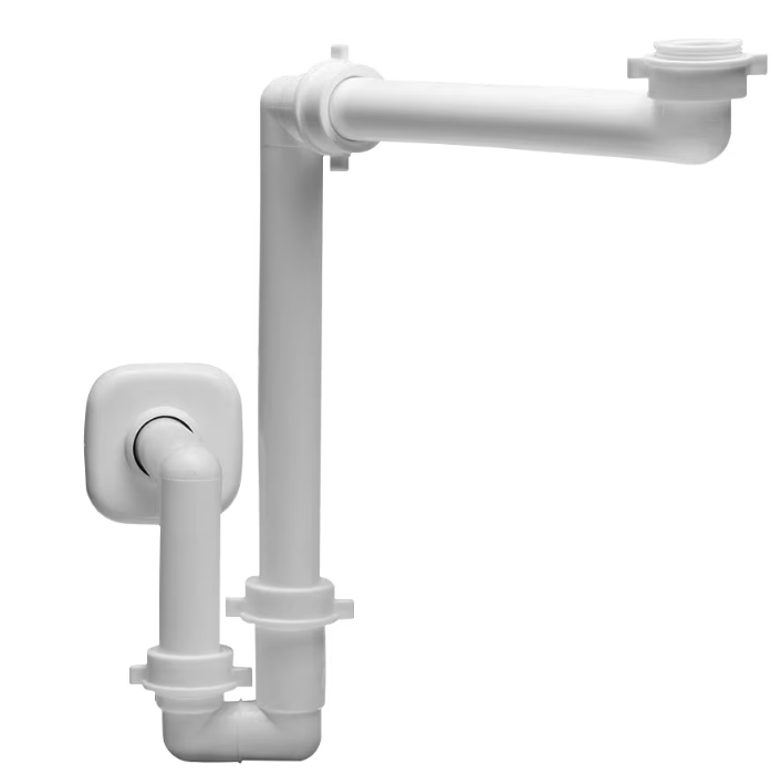 Kronenbach Universal Siphon für das Waschbecken Rohr weiß 301904 KB