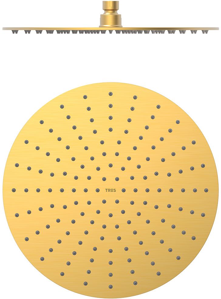 Tres Kopfbrause 30x30 cm rund gold 134315010OM