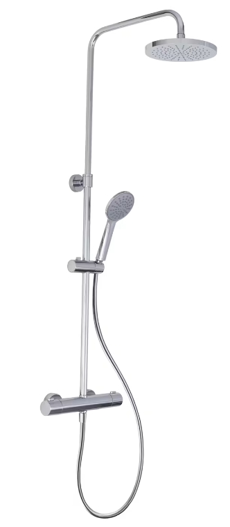 Kronenbach Universal Duschset Wandmontage mit Thermostat mit Regenbrause chrom 26648000 KB