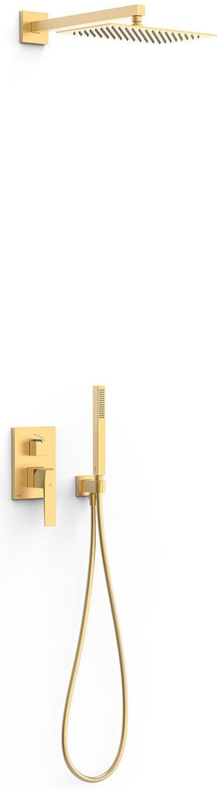 Tres Slim Exclusive Duschset Unterputz mit Regenbrause gold 20228004OM