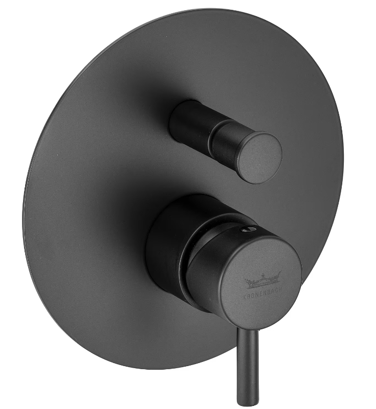 Kronenbach Lima 2.0 Black Badewannen- und Duscharmatur Unterputz schwarz 100.2103SMKB