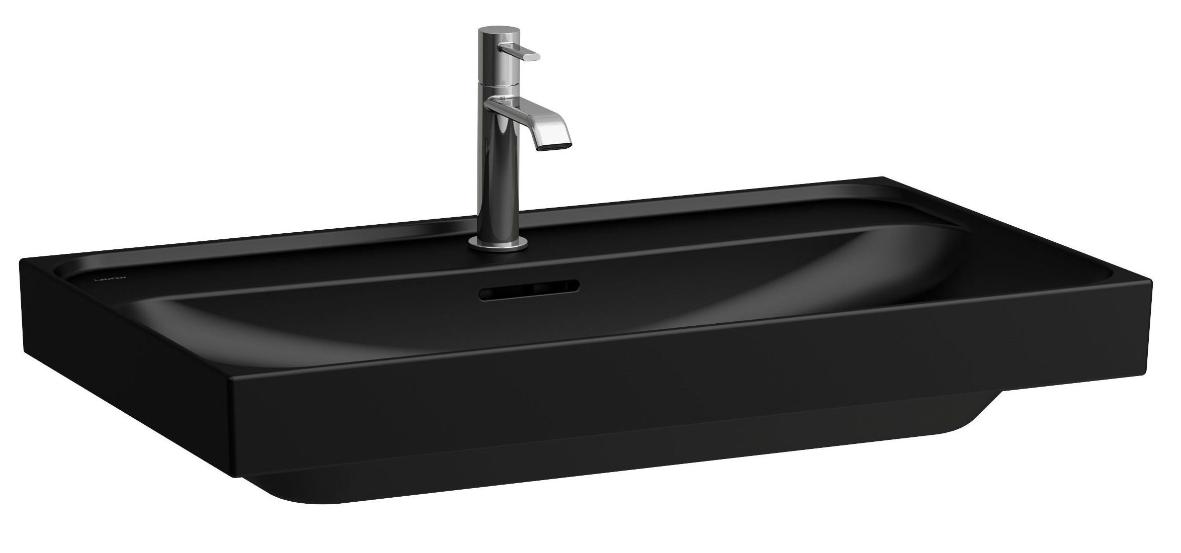 Laufen Meda Waschbecken 80x46 cm rechteckig Klassisch schwarz matte H8161177161041