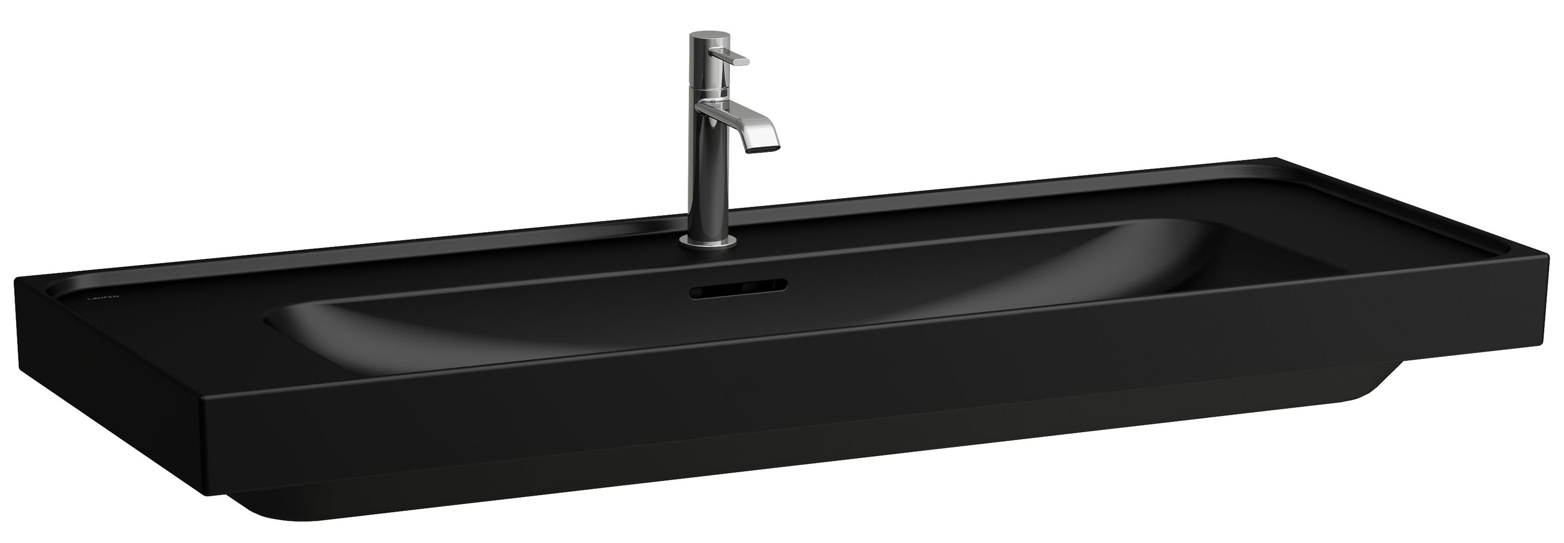 Laufen Meda Waschbecken 100x46 cm rechteckig Klassisch-Möbel schwarz matte H8141117161091