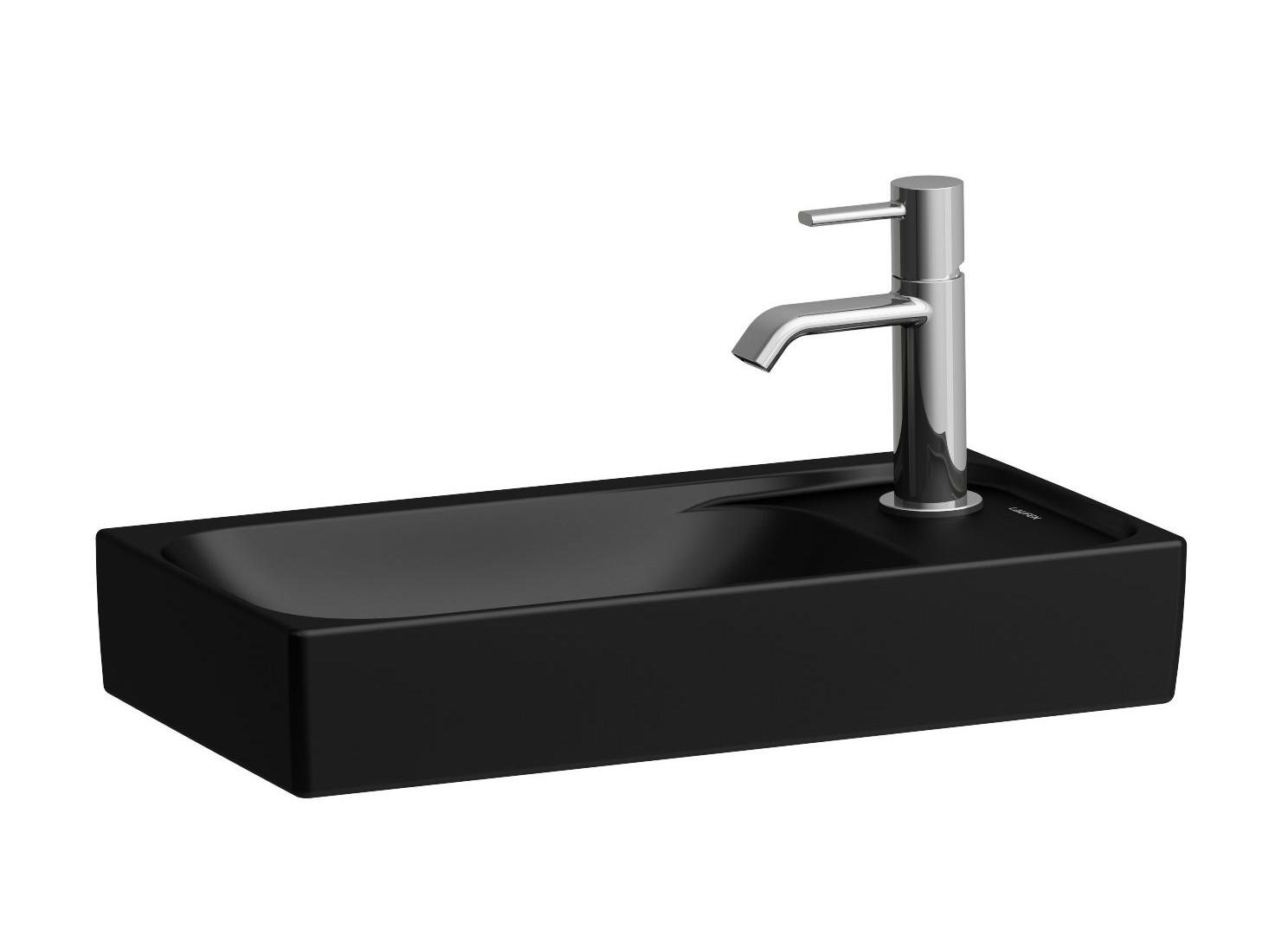 Laufen Meda Waschbecken 46x23.5 cm rechteckig Klassisch-Möbel schwarz matte H8151137161141