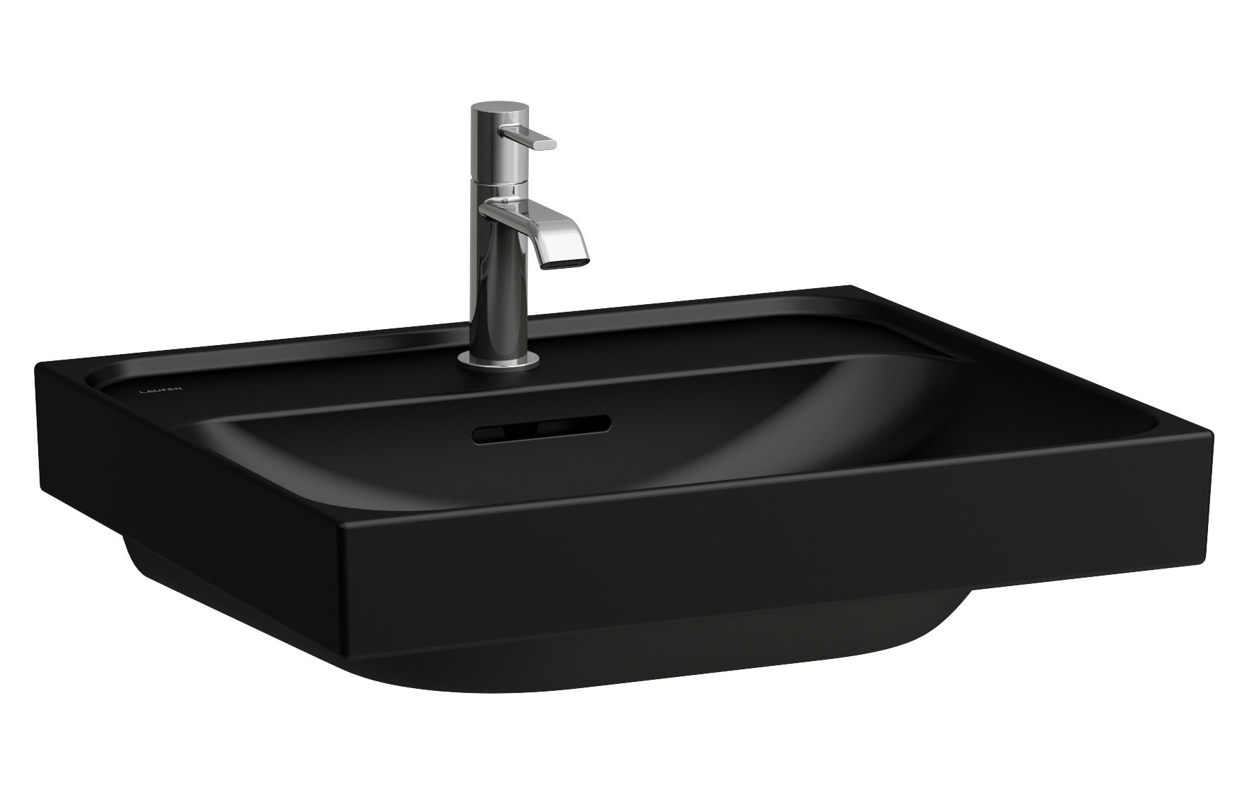 Laufen Meda Waschbecken 55x46 cm rechteckig Klassisch-Möbel schwarz matte H8101127161091