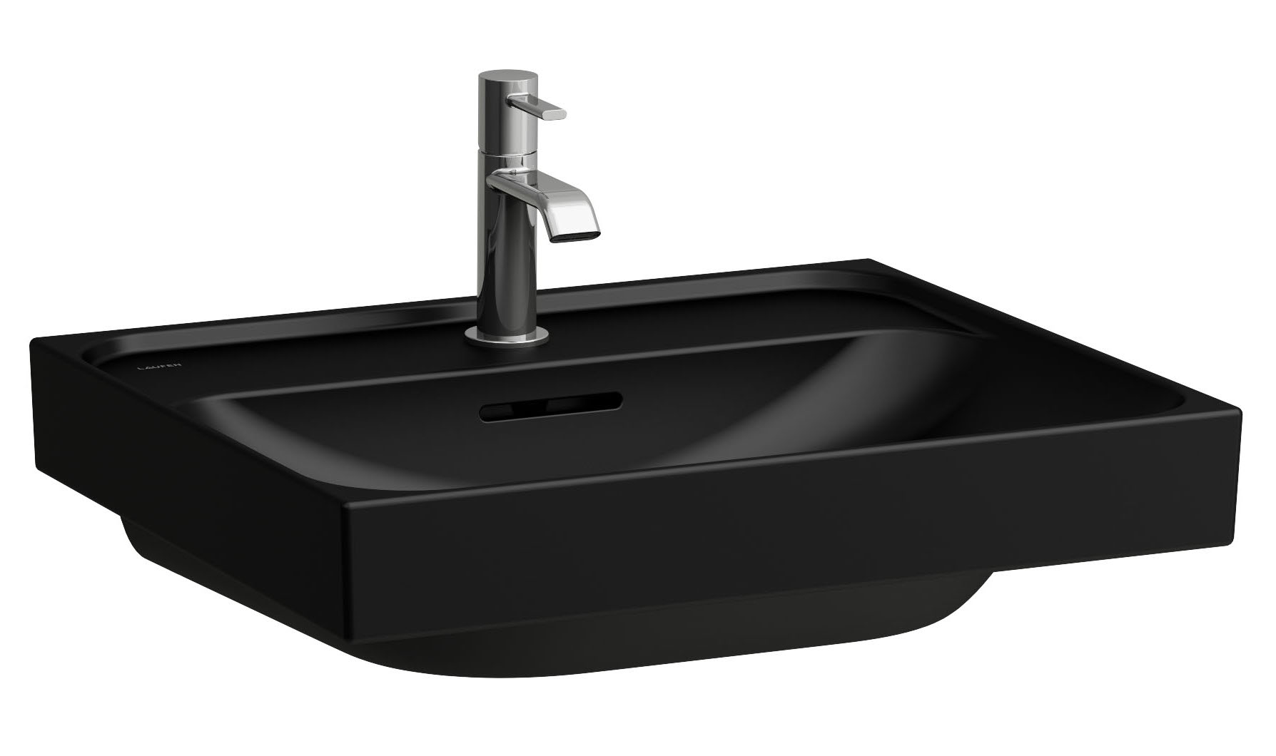 Laufen Meda Waschbecken 55x46 cm rechteckig Klassisch schwarz matte H8161127161041
