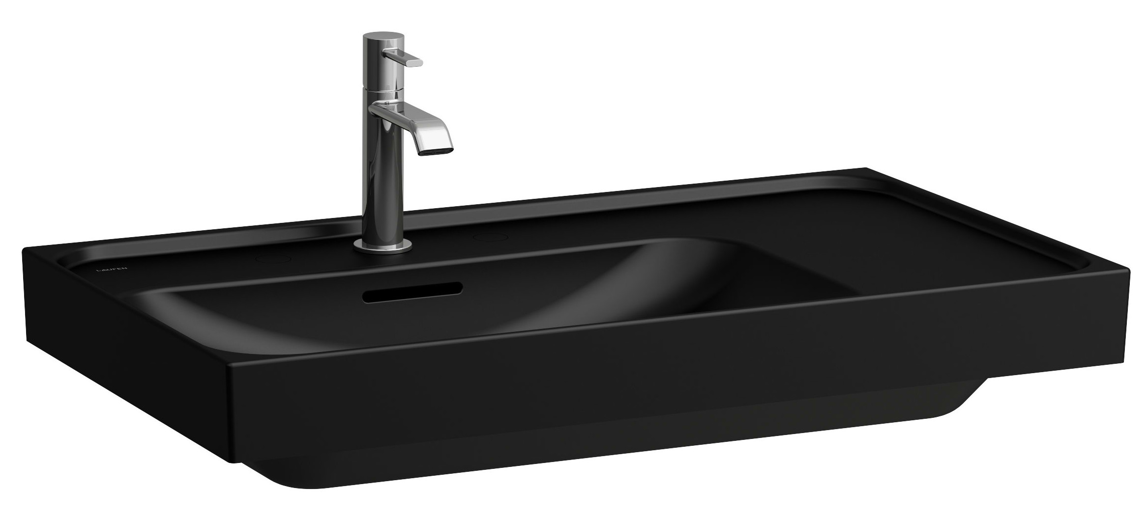 Laufen Meda Waschbecken 80x46 cm rechteckig Klassisch-Möbel schwarz matte H8171167161041