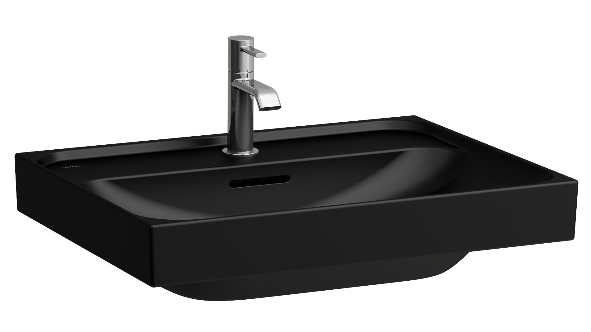 Laufen Meda Waschbecken 60x46 cm rechteckig Klassisch schwarz matte H8161137161091