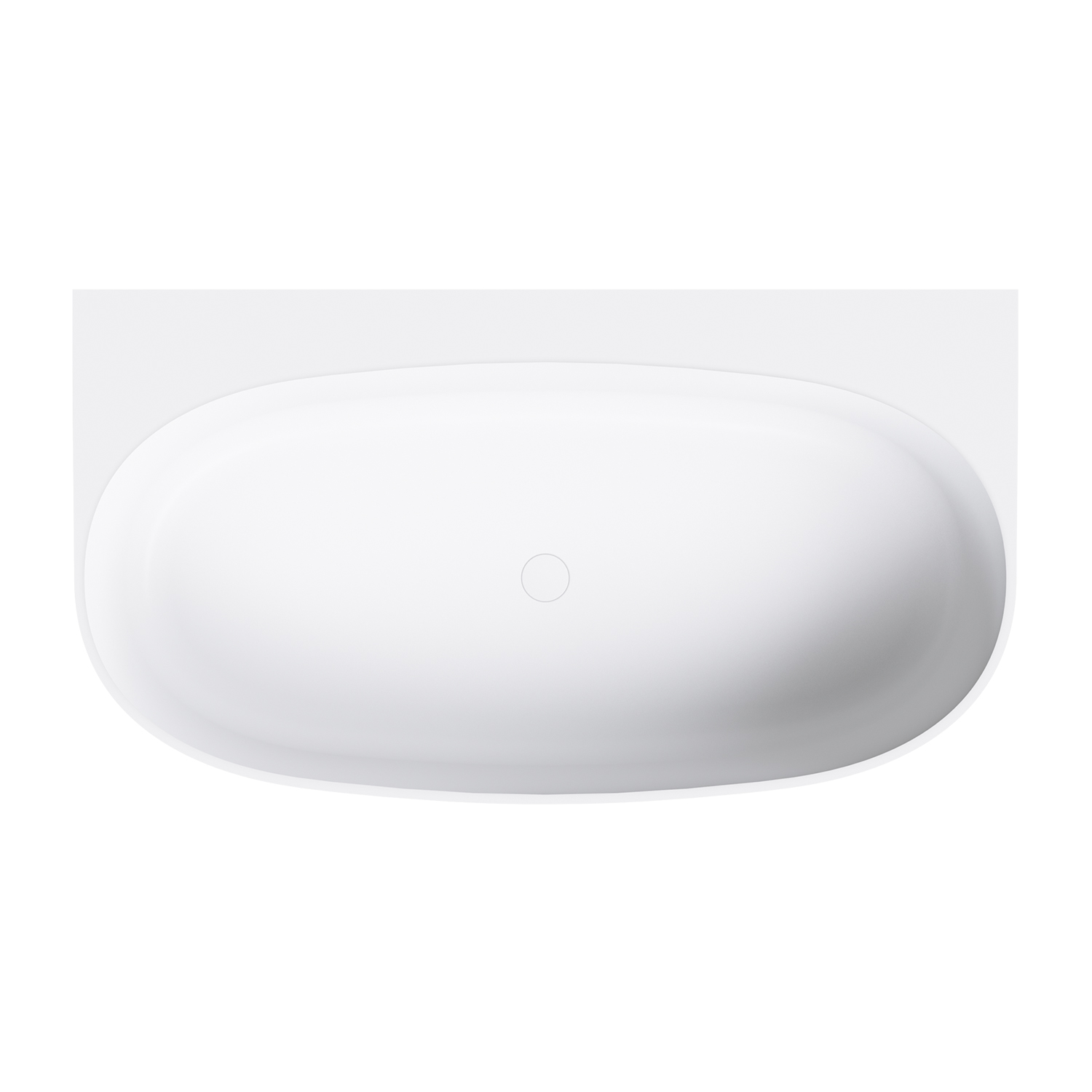 Omnires Valencia M+ Wandmontierte Badewanne 158x86 cm oval weiß VALENCIAWPBM