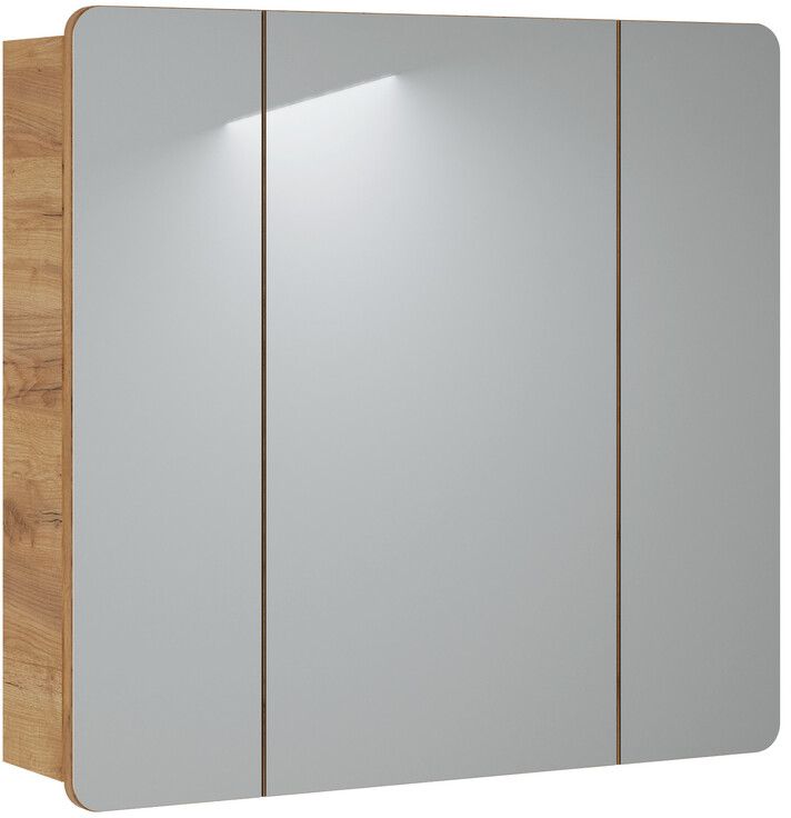 Comad Aruba Kabinett 80x16x75 cm Spiegelschrank eiche ARUBA 843 -80CM FSC