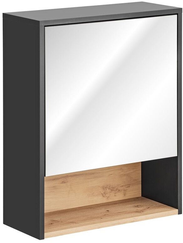 Comad Borneo Kabinett 60x25x75 cm Spiegelschrank grau BORNEO COSMOS 840 FSC