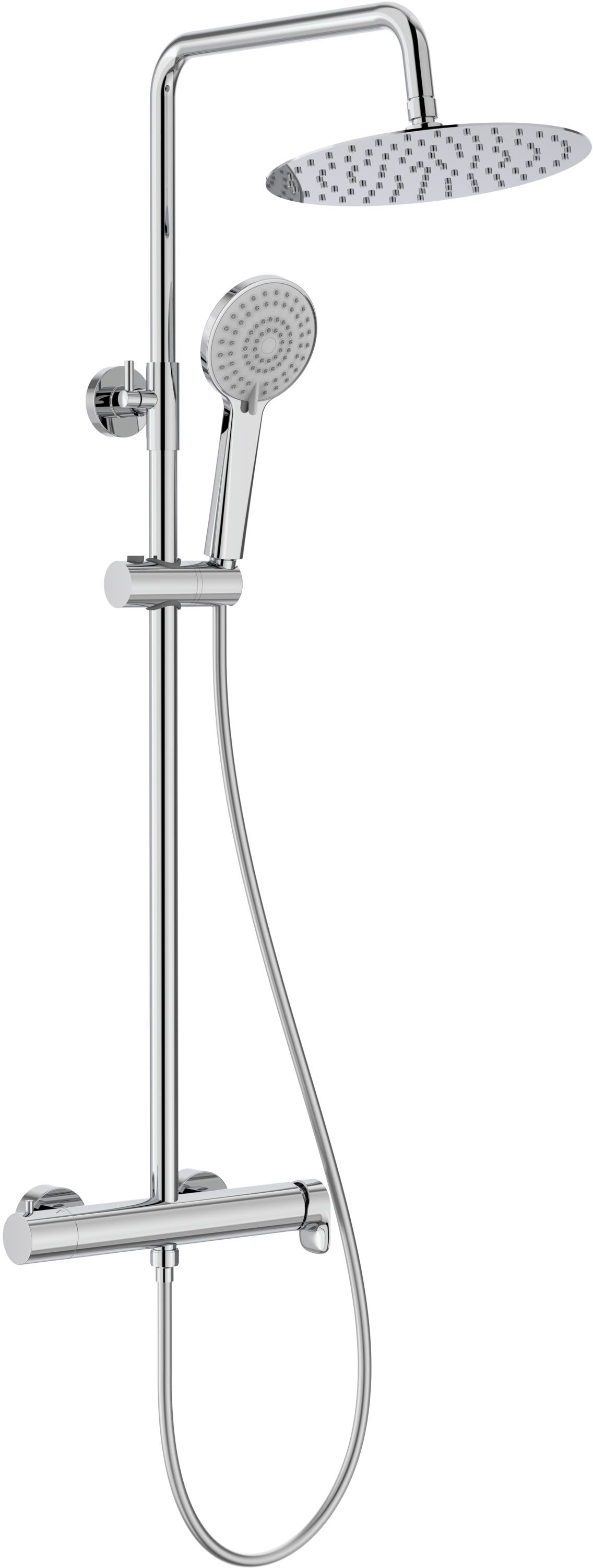 Roca Vega Plus Duschset Wandmontage mit Regenbrause chrom A5A9A6EC00