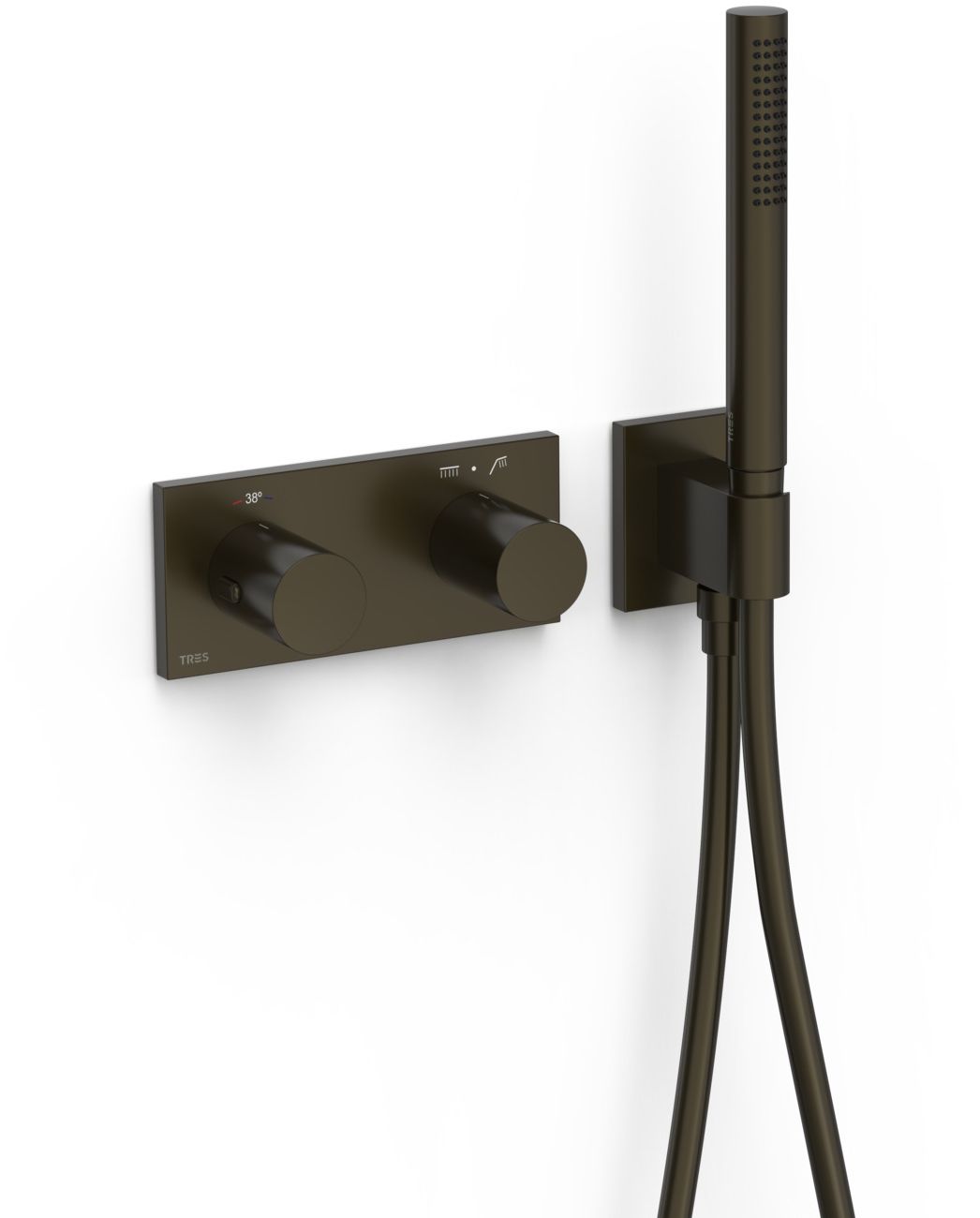 Tres B-System Badewannen- und Duscharmatur Unterputz mit Thermostat || 30735201KMB