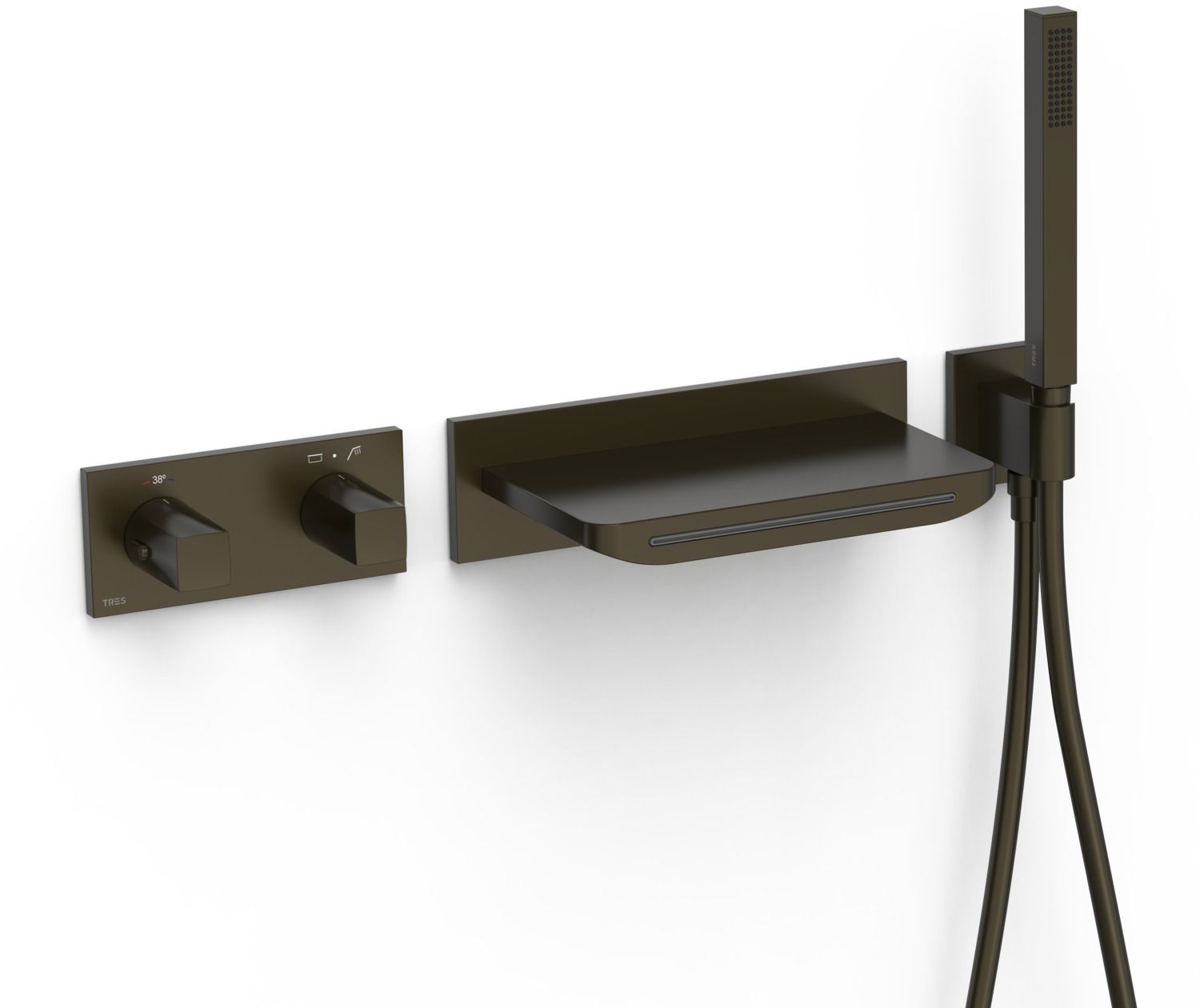 Tres B-System Badewannen- und Duscharmatur Unterputz mit Thermostat || 30725207KMB