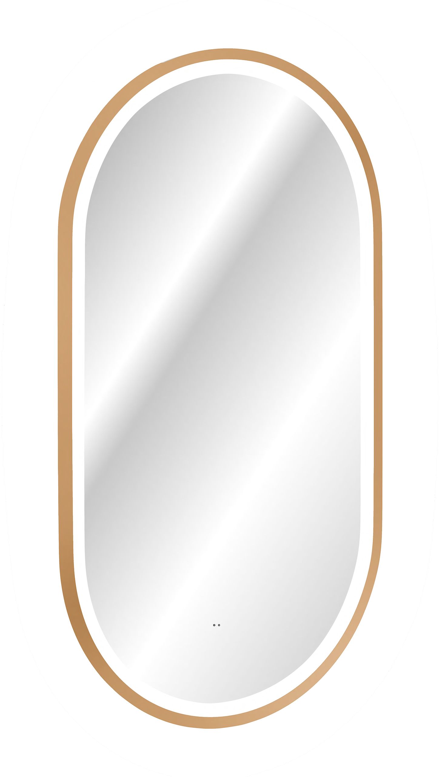 Comad Apollo 2 Spiegel 50x90 cm oval mit Beleuchtung gold LUSTRO APOLLO 2 900X500