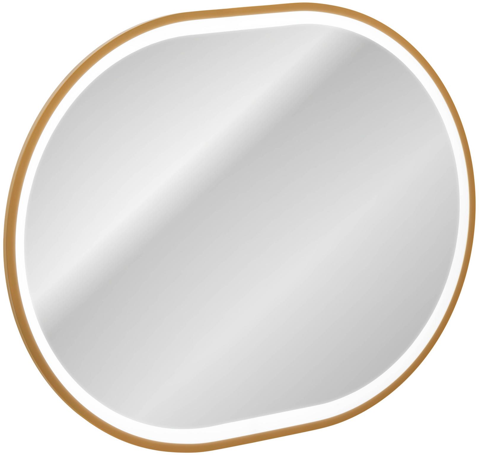 Comad Apollo 2 Spiegel 70x90 cm oval mit Beleuchtung gold LUSTRO APOLLO 2 900X700