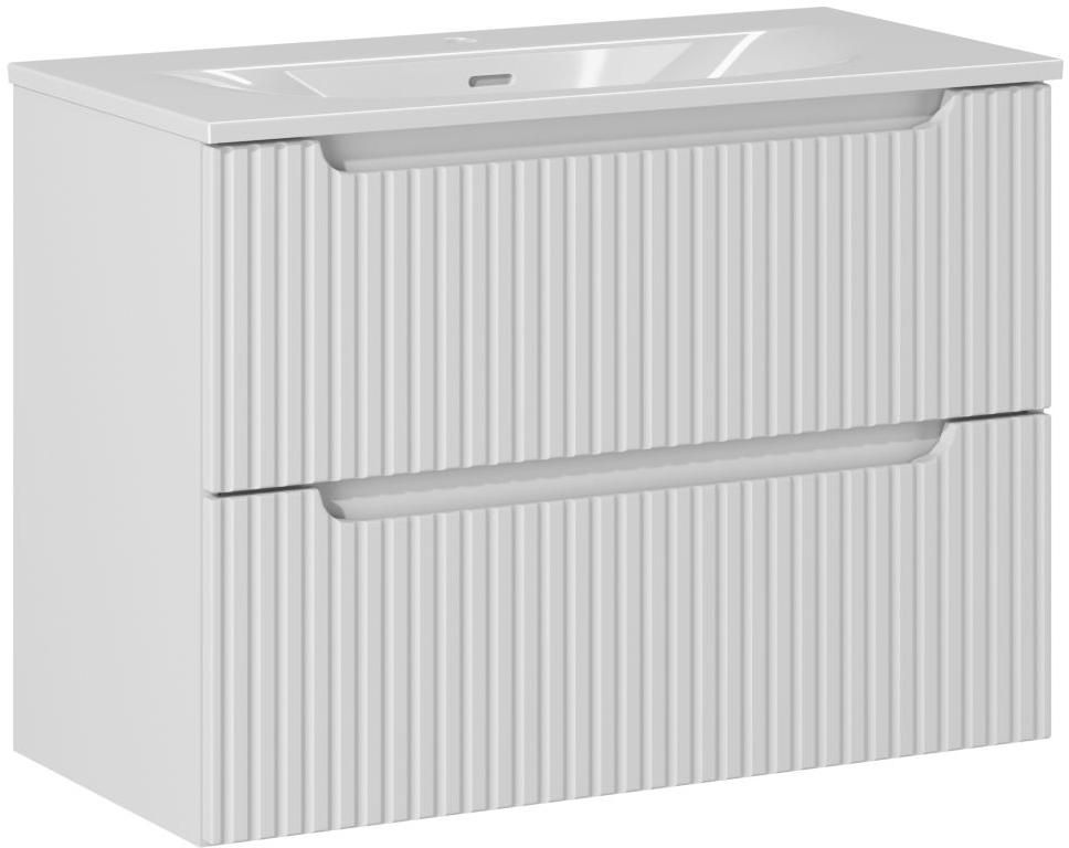 Set Kabinett Comad Nova White NOVA WHITE 82-80-2S, Waschbecken Comad Sky 3 SKY 3 80CM DP (E-8099-3-80)