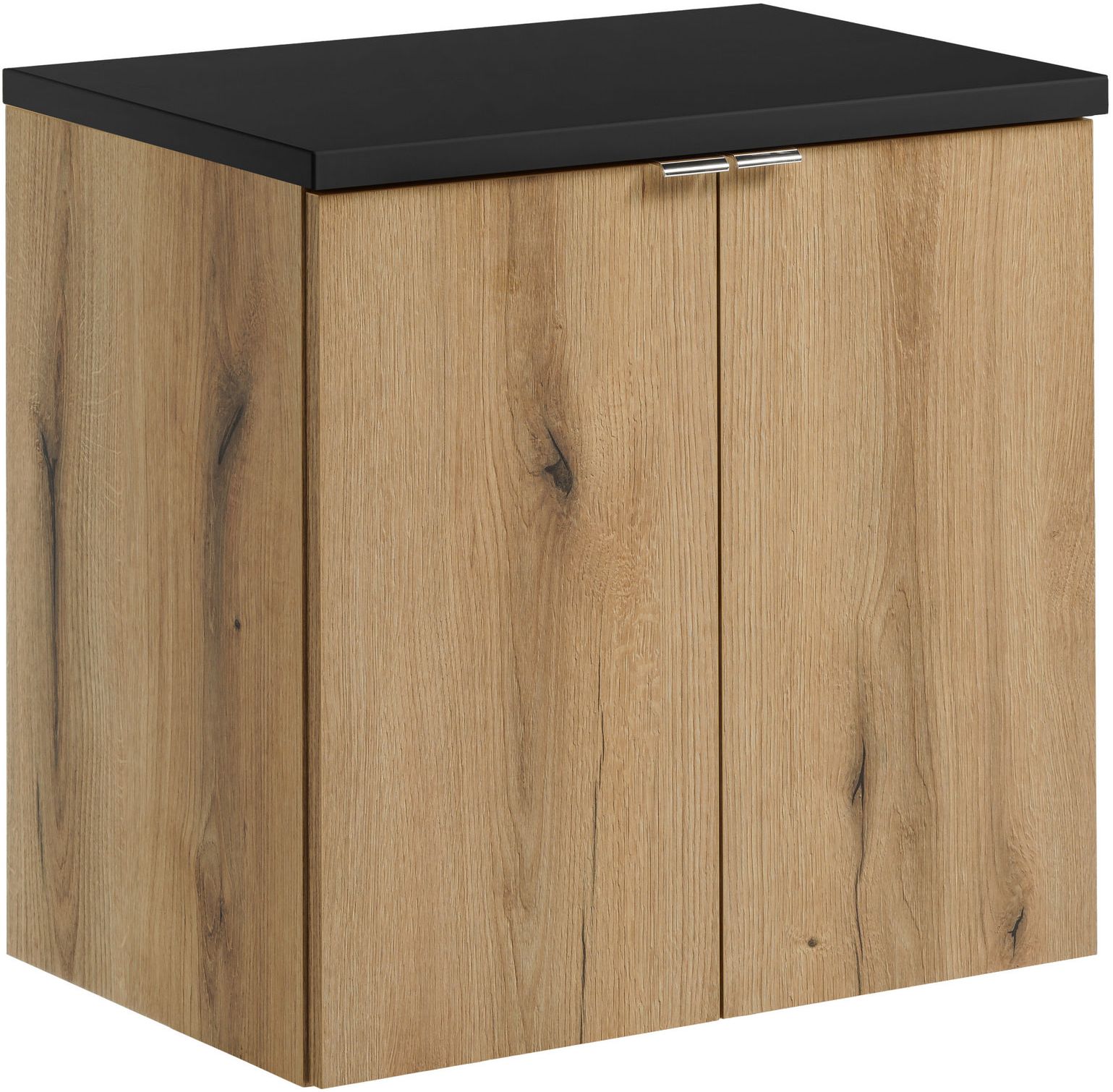 Set Kabinett Comad Nova Oak NOVA OAK A 82-60-2D, Arbeitsplatte Comad Nova Black NOVA BLACK B 89-60