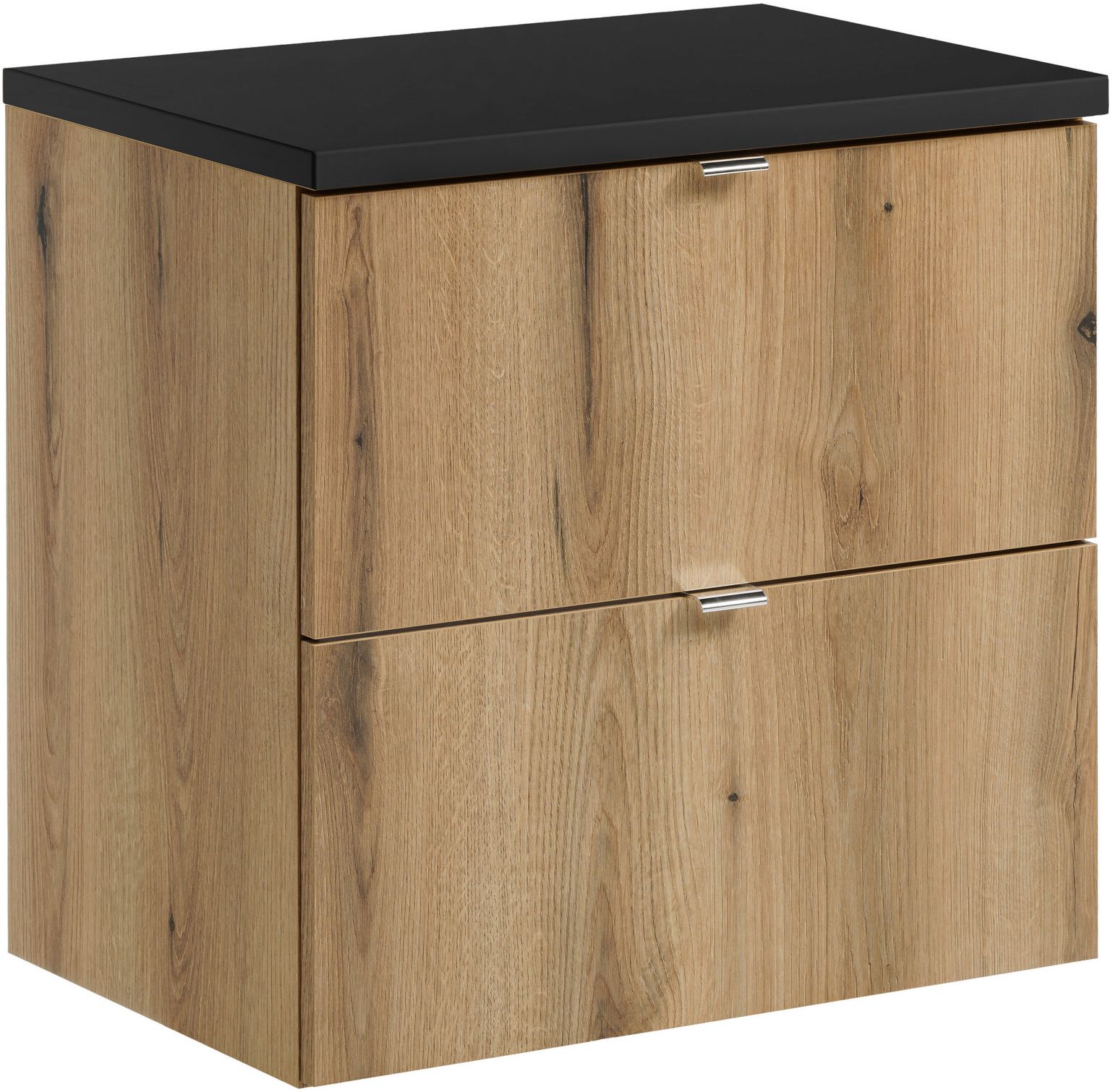 Set Kabinett Comad Nova Oak NOVA OAK A 82-60-2S, Arbeitsplatte Comad Nova Black NOVA BLACK B 89-60