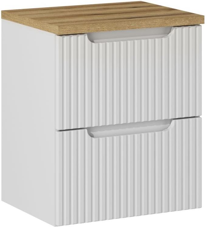 Set Kabinett Comad Nova White NOVA WHITE 82-50-2S, Arbeitsplatte Comad Nova Oak NOVA OAK A 89-50