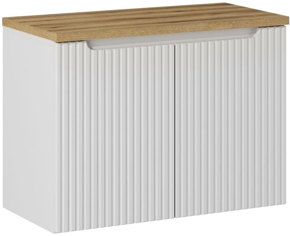 Set Kabinett Comad Nova White NOVA WHITE 82-80-2D, Arbeitsplatte Comad Nova Oak NOVA OAK A 89-80