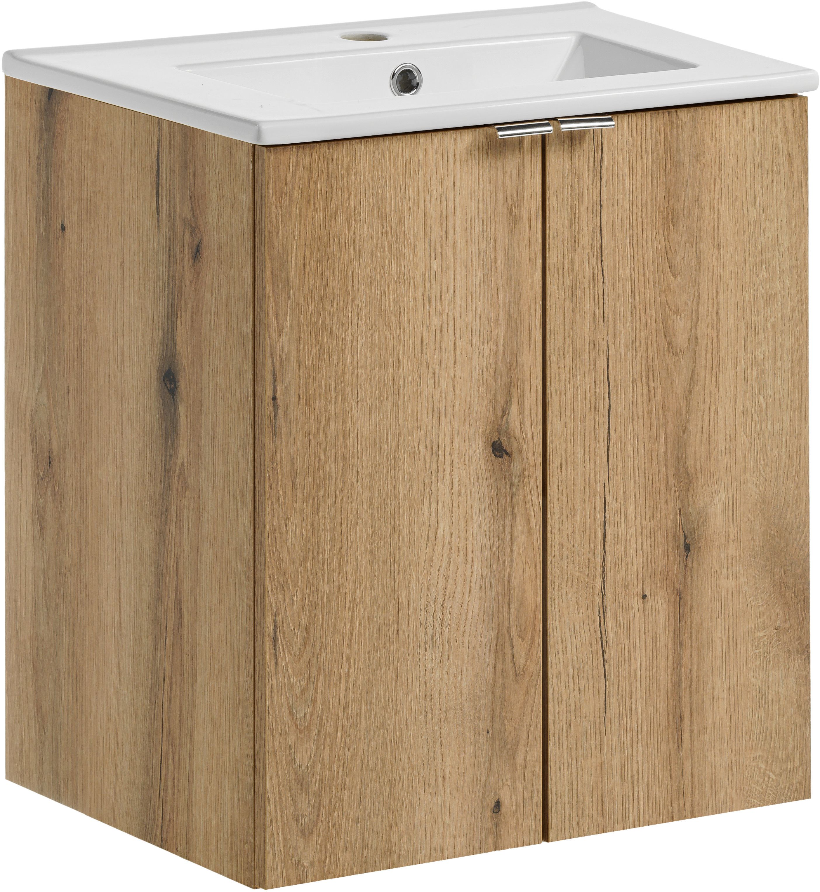 Set Waschbecken Comad Dance White UM2050RBDANCE50DP, Kabinett Comad Nova Oak NOVA OAK A 82-50-2D