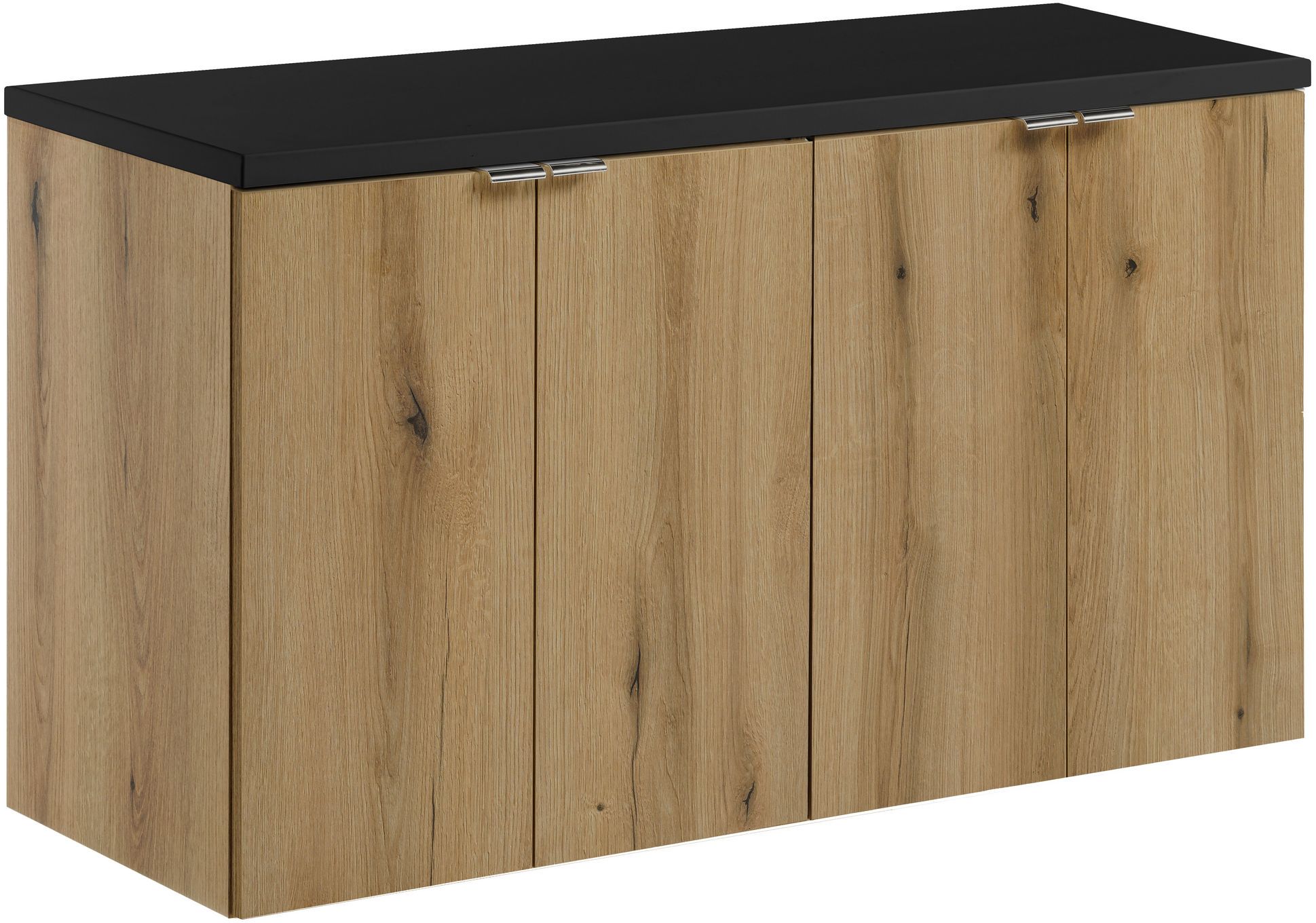 Set Kabinett Comad Nova Oak NOVA OAK A 82-50-2D, Arbeitsplatte Comad Nova Black NOVA BLACK B 89-100