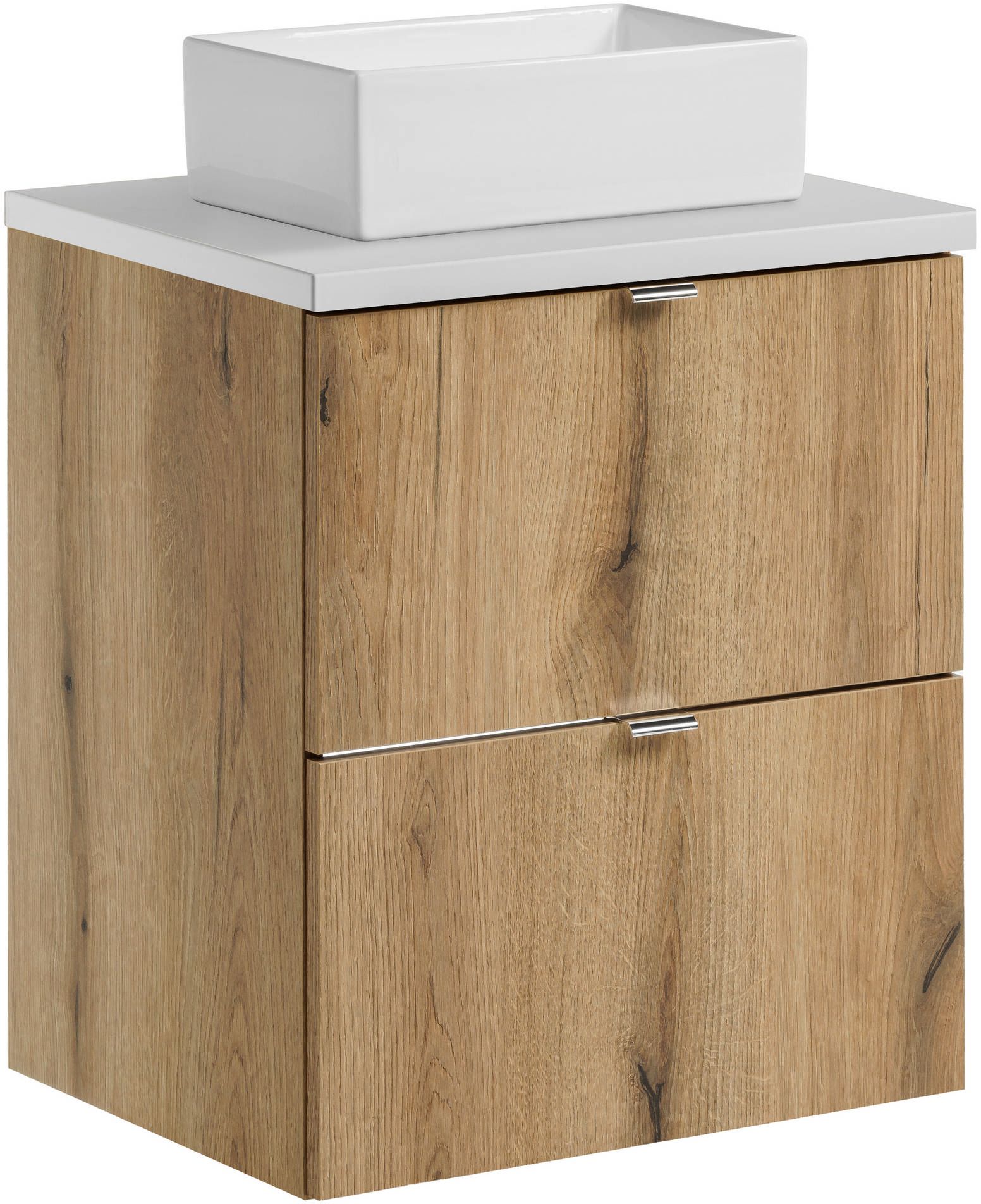 Set Kabinett Comad Nova Oak NOVA OAK A 82-50-2S, Waschbecken Comad Gaja UN-GAJA35-SW 78570A(35), NOVA WHITE 89-50