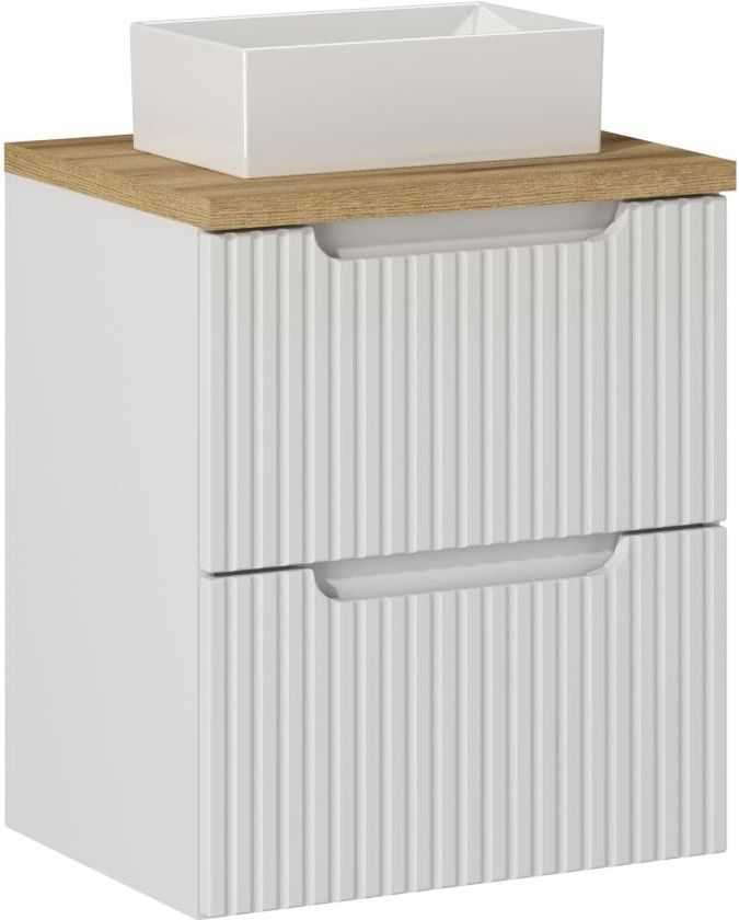 Set Kabinett Comad Nova White NOVA WHITE 82-50-2S, Waschbecken Comad Gaja UN-GAJA35-SW 78570A(35), NOVA OAK A 89-50