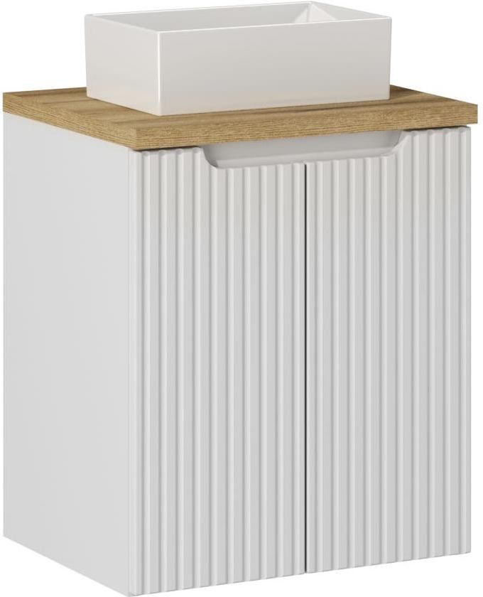 Set Kabinett Comad Nova White NOVA WHITE 82-50-2D, Waschbecken Comad Gaja UN-GAJA35-SW 78570A(35), NOVA OAK A 89-50