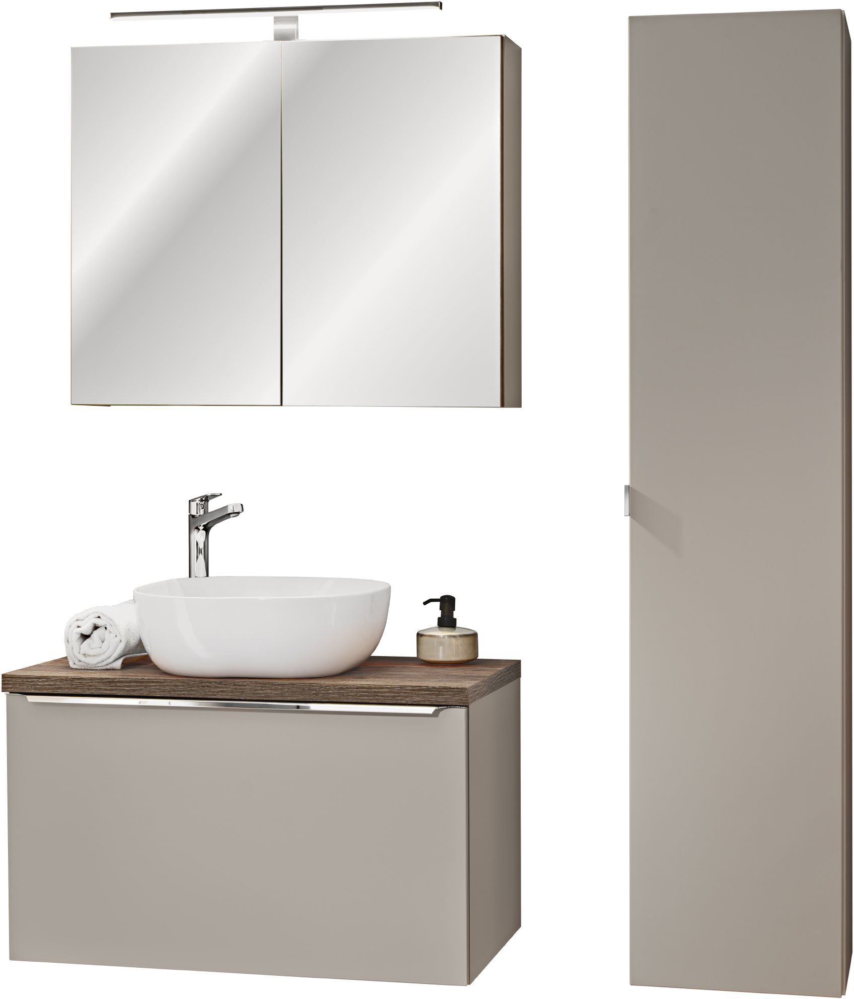 Set Kabinett Comad Santa Fe Taupe SANTA FE TAUPE 82-80-B-2S, Kabinett Comad Santa Fe Taupe SANTA FE TAUPE 80-01-B-1D2S, SANTA FE TAUPE 84-80-A-2D, UM-6252SMILE40DP, SANTA FE OAK89-080-A, VIENTO 870 LAMPA LED II