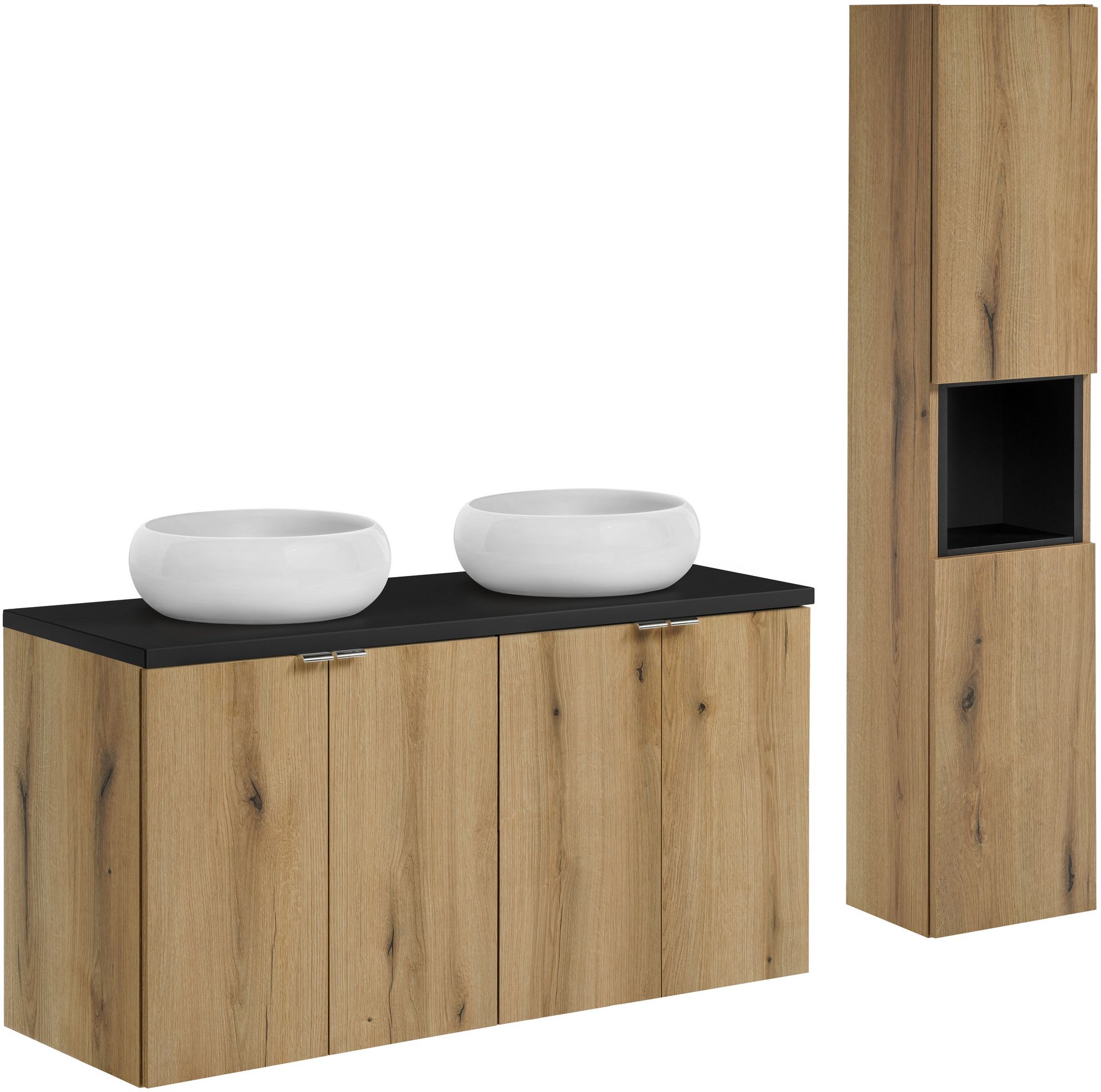 Set Kabinett Comad Nova Oak NOVA OAK A 80-03-2D(W80-01A), Kabinett Comad Nova Oak NOVA OAK A 82-60-2D, NOVA BLACK B 89-120, UN-WIKI-SW, NOVA BLACK A 83-27-Q(W83-04D)