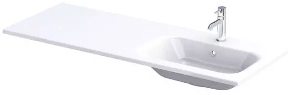 Oristo Are Waschbecken 121x46 cm rechteckig Möbel weiß UME-AR-120-92-P