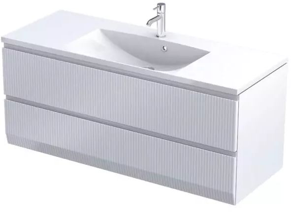 Oristo Brylant Kabinett 119.6x45.5x50 cm Unterschrank hängend weiß OR36-SD2S-120-2R