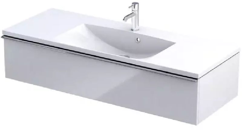 Oristo Etna Kabinett 119.6x45.5x25 cm Unterschrank hängend weiß OR52-SD1S-120-1