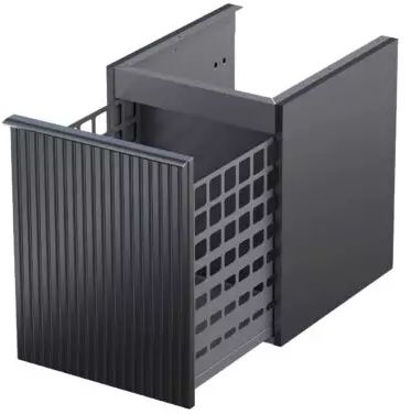 Oristo Etna Kabinett 40x45.5x50 cm Seitenschrank hängend schwarz OR52-SN1S-40-8R