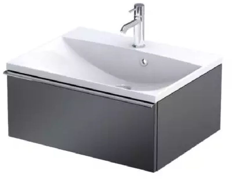 Oristo Etna Kabinett 119.6x45.5x25 cm Unterschrank hängend schwarz OR52-SD1S-60-8