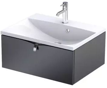 Oristo Siena Kabinett 59.6x45.5x25 cm Unterschrank hängend schwarz OR45-SD1S-60-8