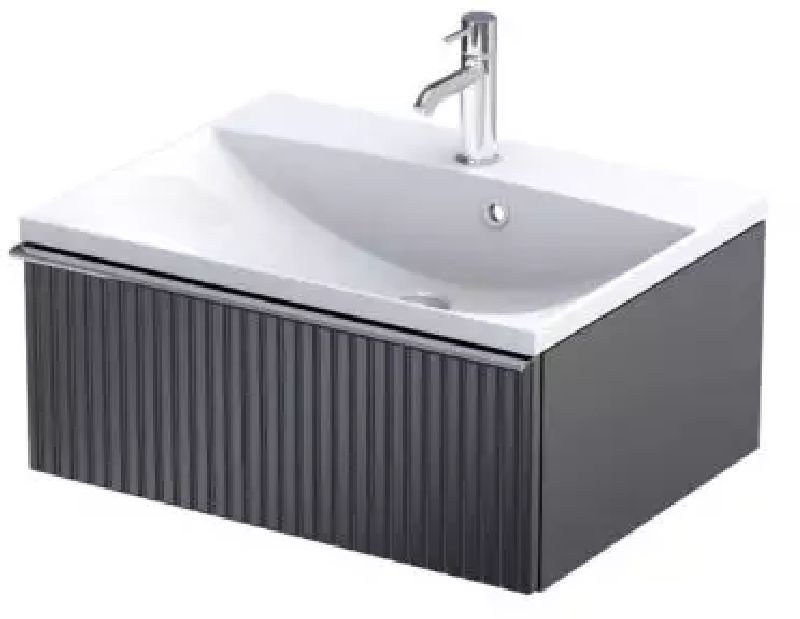 Oristo Etna Kabinett 59.6x45.5x25 cm Unterschrank hängend schwarz OR52-SD1S-60-8R