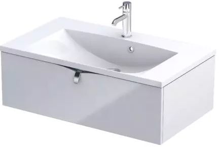 Oristo Siena Kabinett 79.6x45.5x25 cm Unterschrank hängend weiß OR45-SD1S-80-1